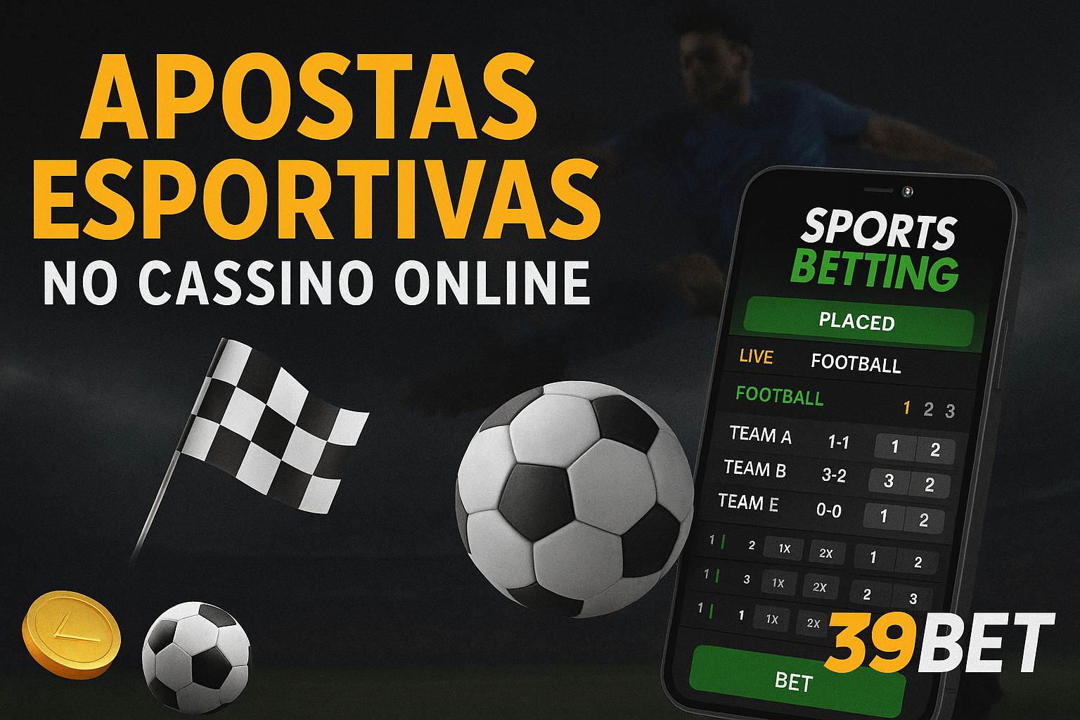 Apostas esportivas no cassino online 39BET 
